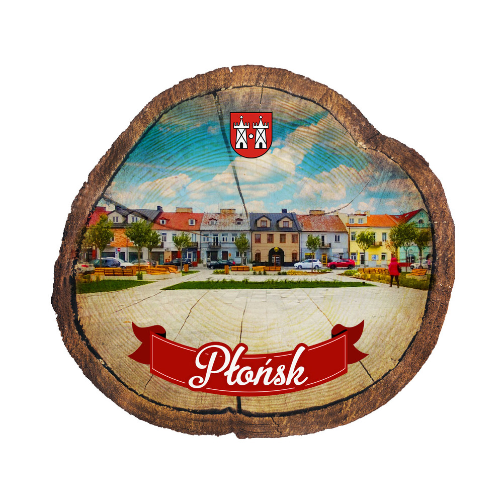 Magnes drewniany pieniek Płońsk