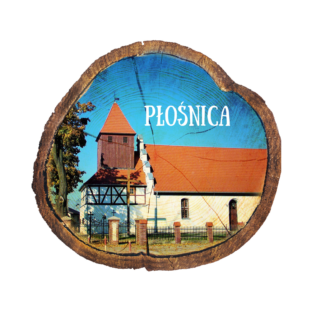 Magnes drewniany pieniek Płośnica