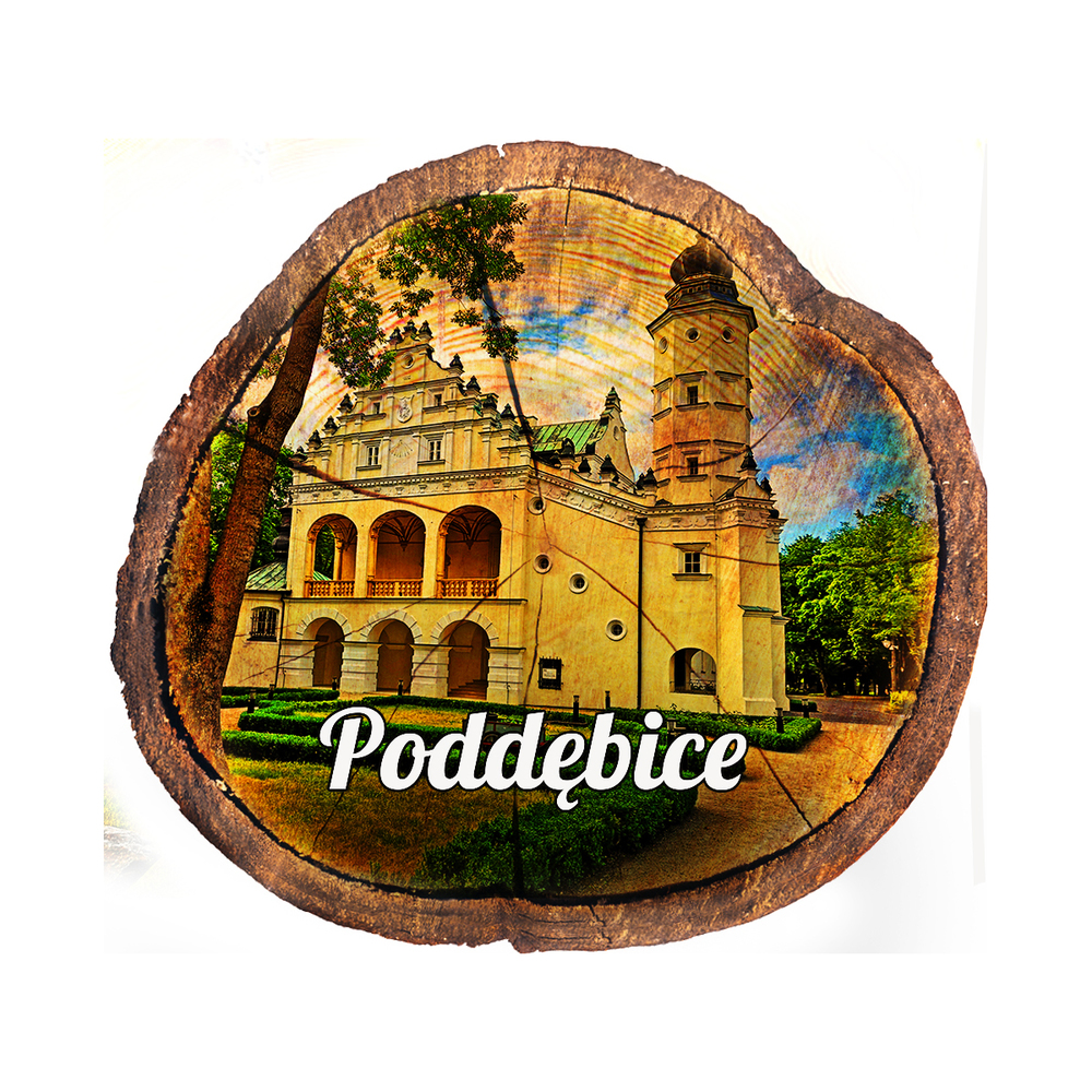 Magnes drewniany pieniek Poddębice
