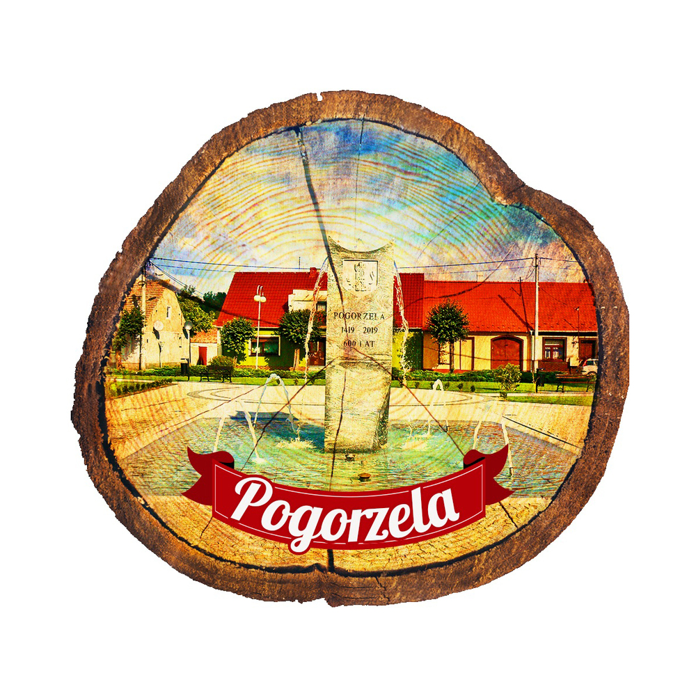 Magnes drewniany pieniek Pogorzela