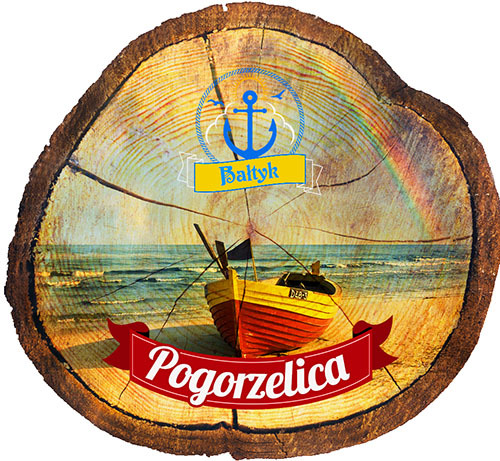 Magnes drewniany pieniek Pogorzelica