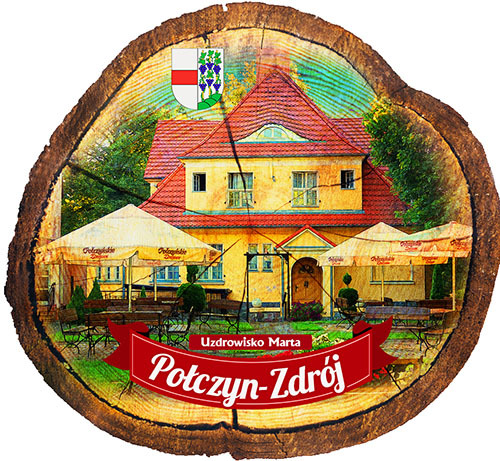 Magnes drewniany pieniek Połczyn-Zdrój