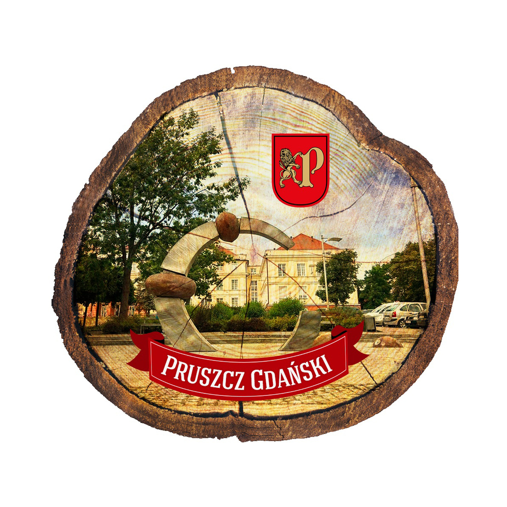 Magnes drewniany pieniek Pruszcz Gdański