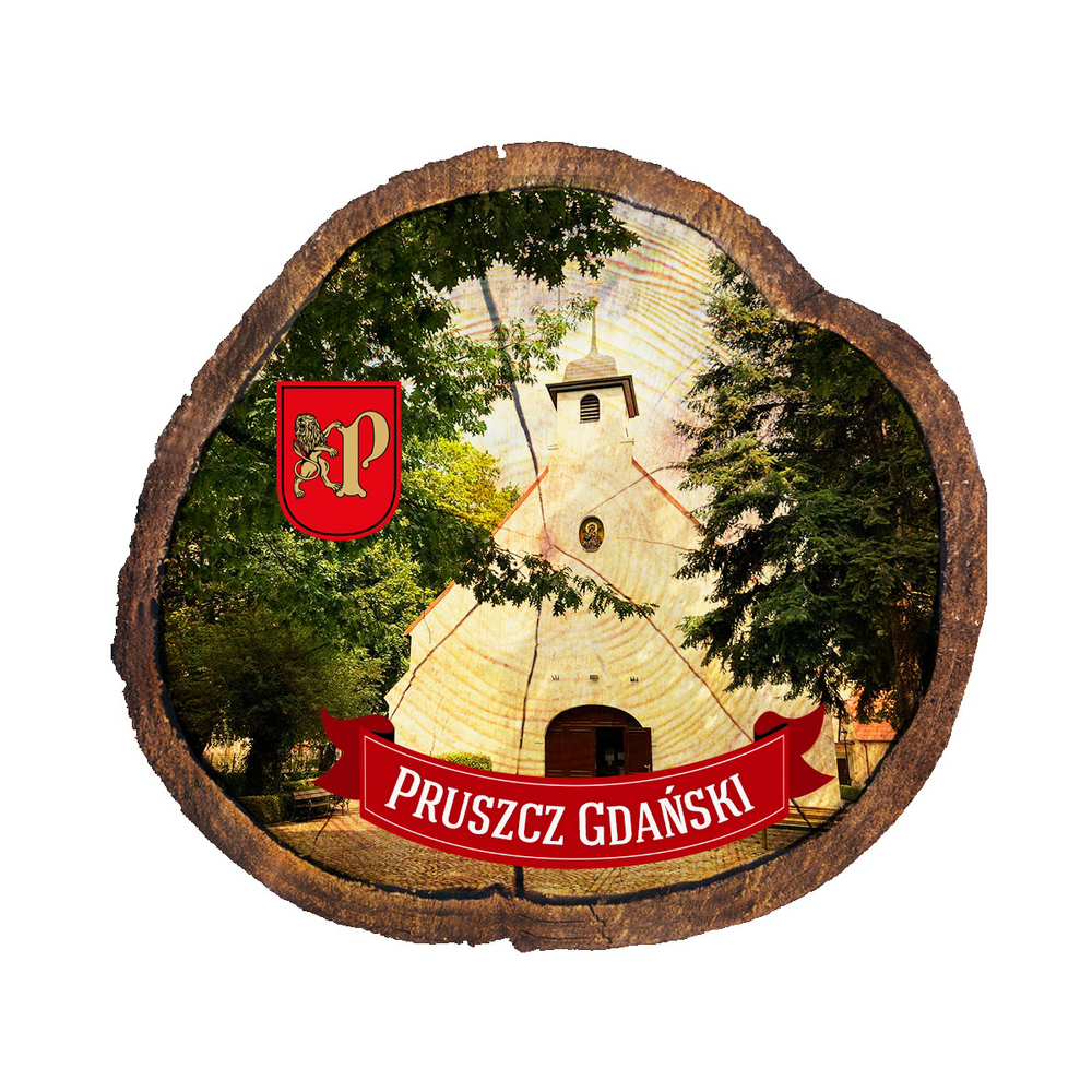 Magnes drewniany pieniek Pruszcz Gdański