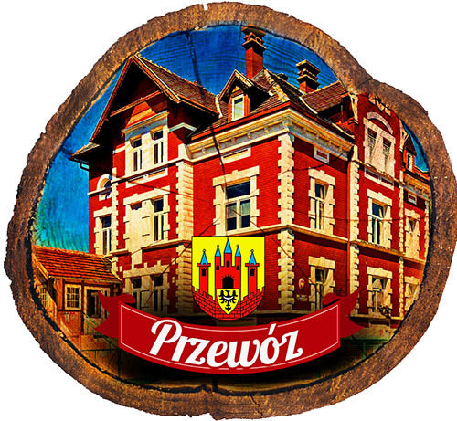 Magnes drewniany pieniek Przewóz
