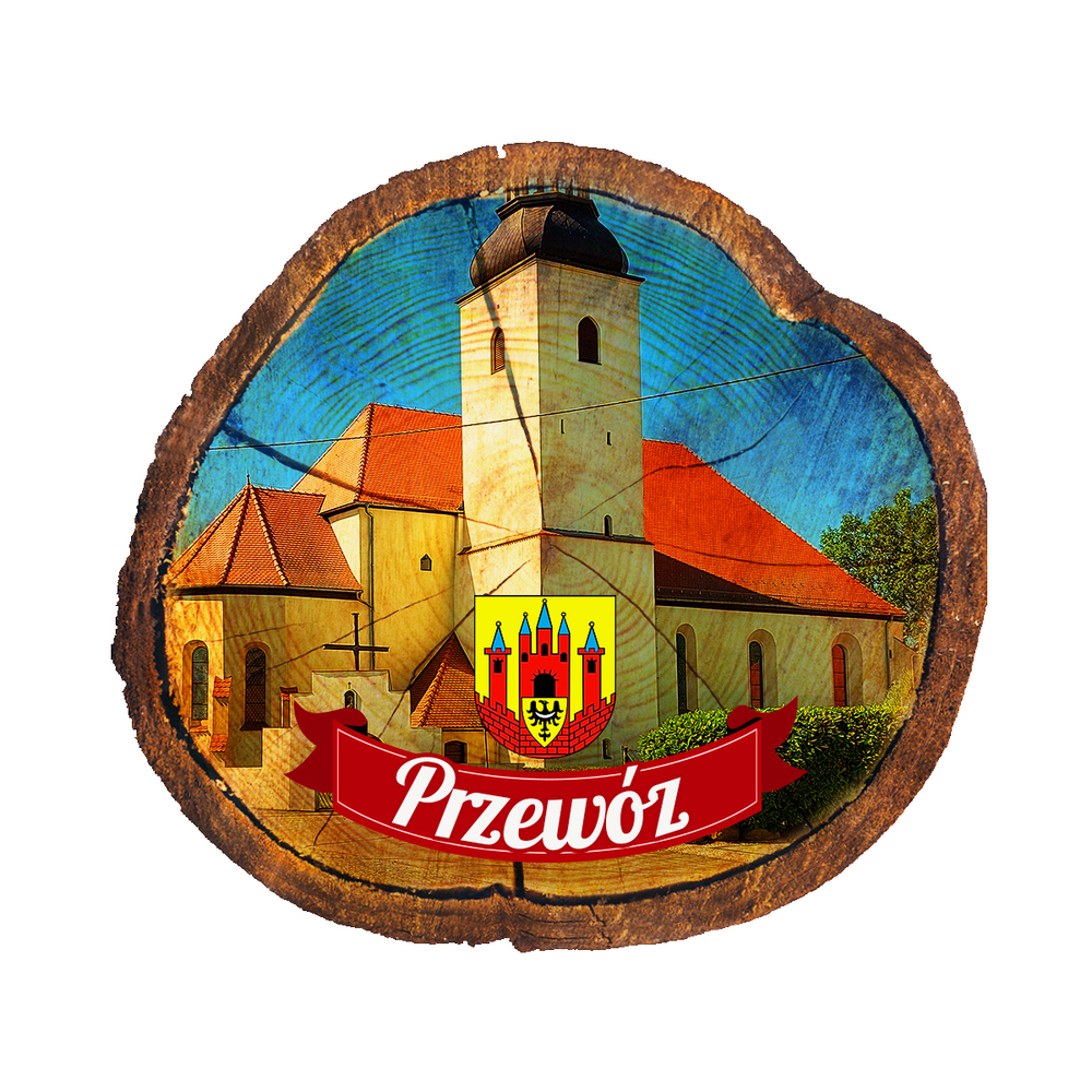 Magnes drewniany pieniek Przewóz