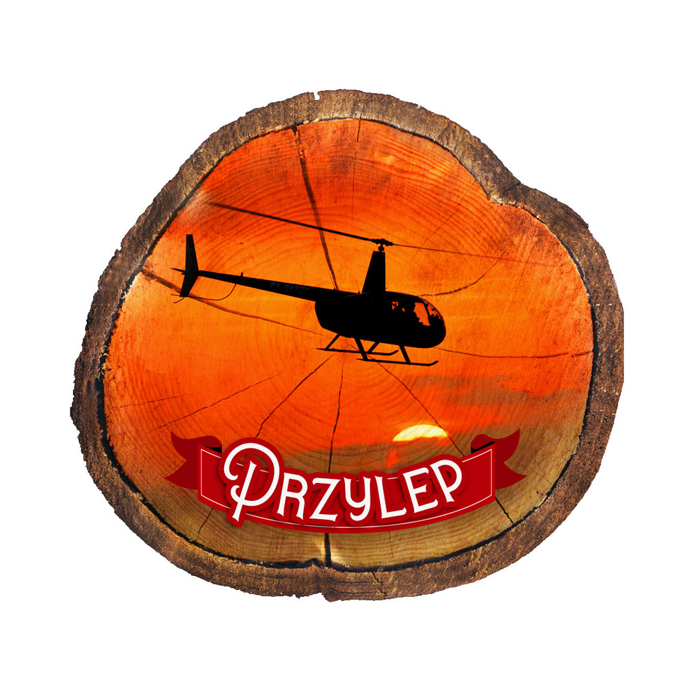 Magnes drewniany pieniek Przylep