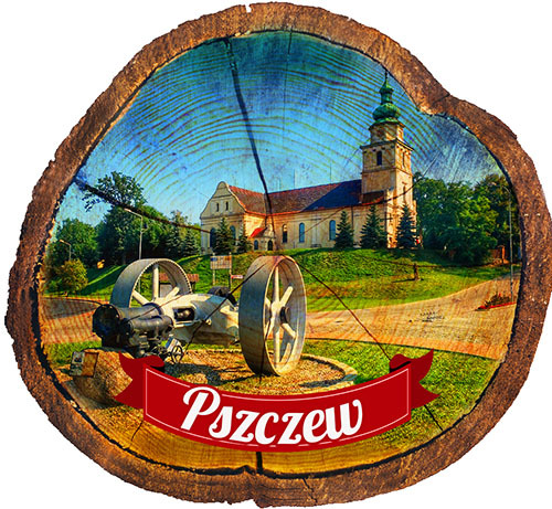 Magnes drewniany pieniek Pszczew