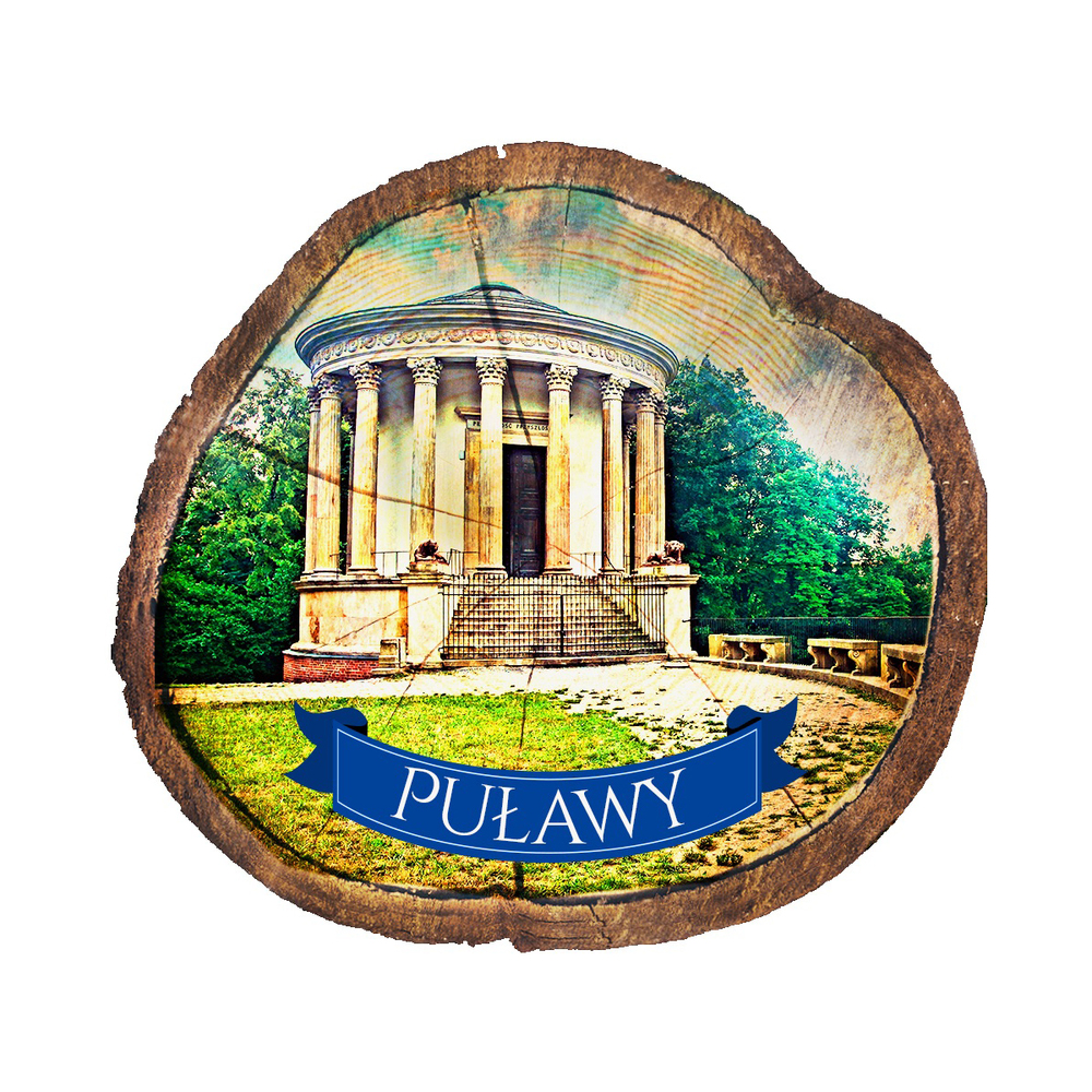 Magnes drewniany pieniek Puławy