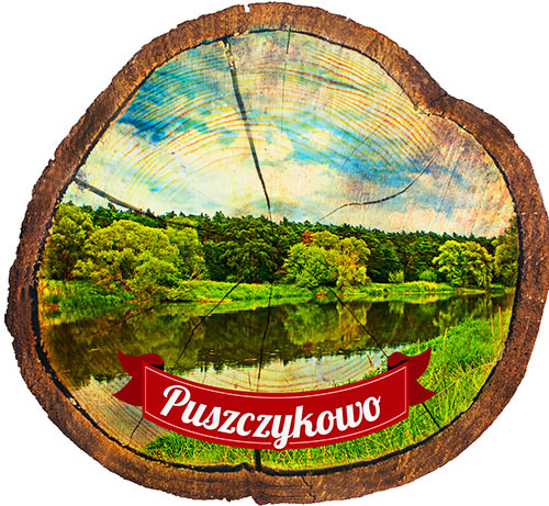Magnes drewniany pieniek Puszczykowo