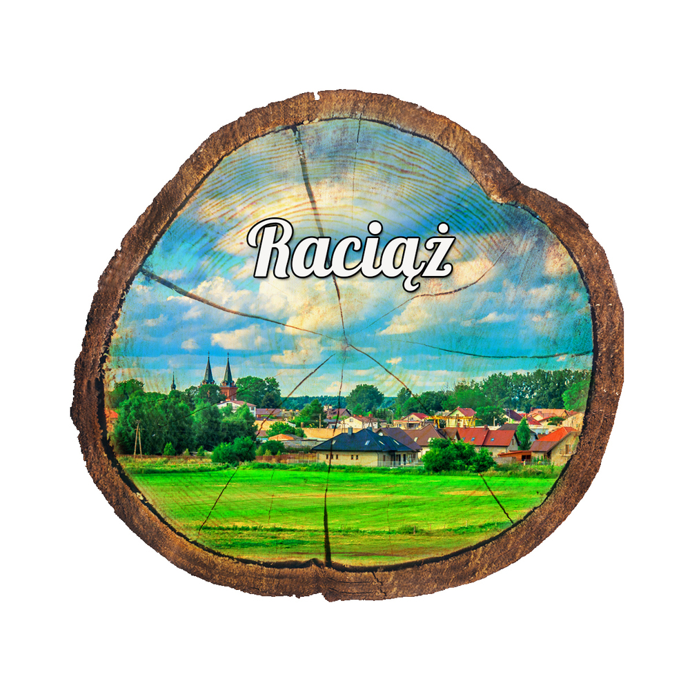 Magnes drewniany pieniek Raciąż
