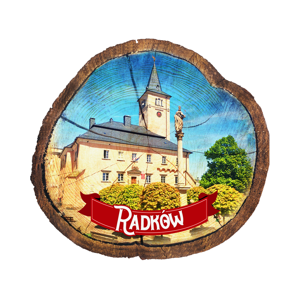 Magnes drewniany pieniek Radków