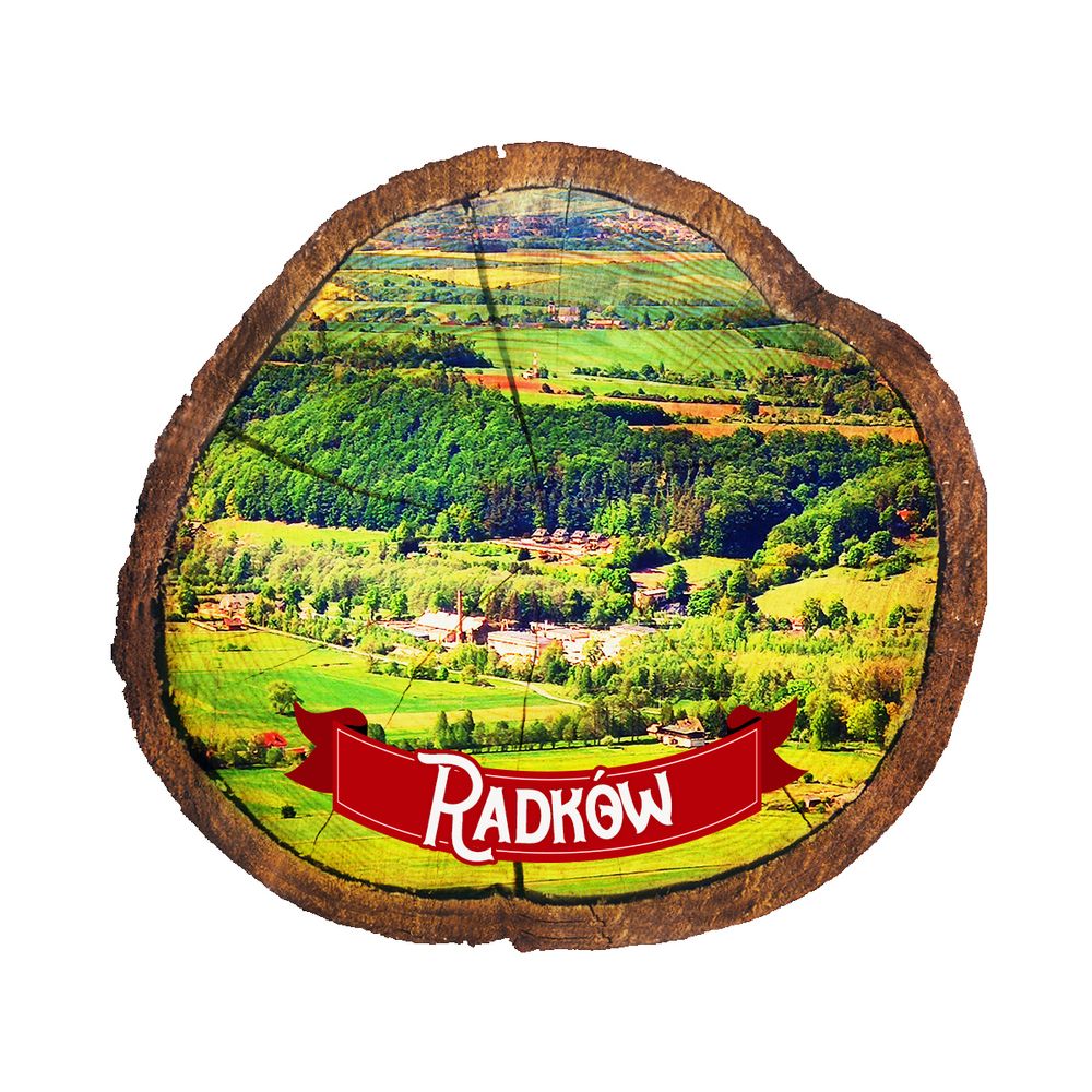Magnes drewniany pieniek Radków