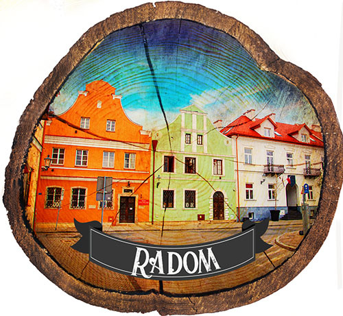 Magnes drewniany pieniek Radom