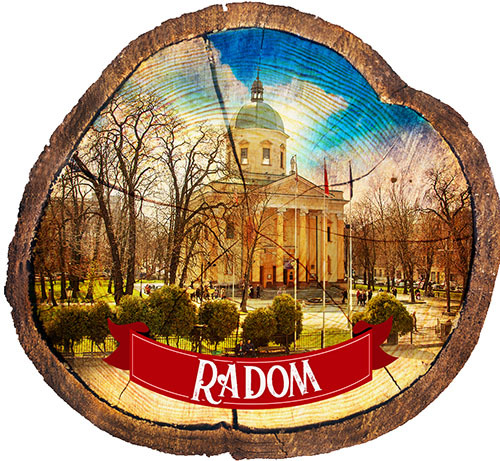 Magnes drewniany pieniek Radom