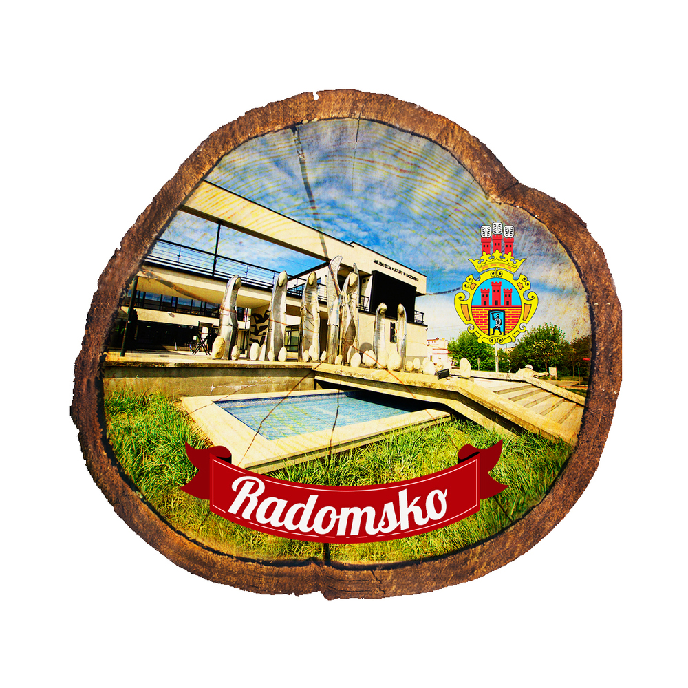 Magnes drewniany pieniek Radomsko