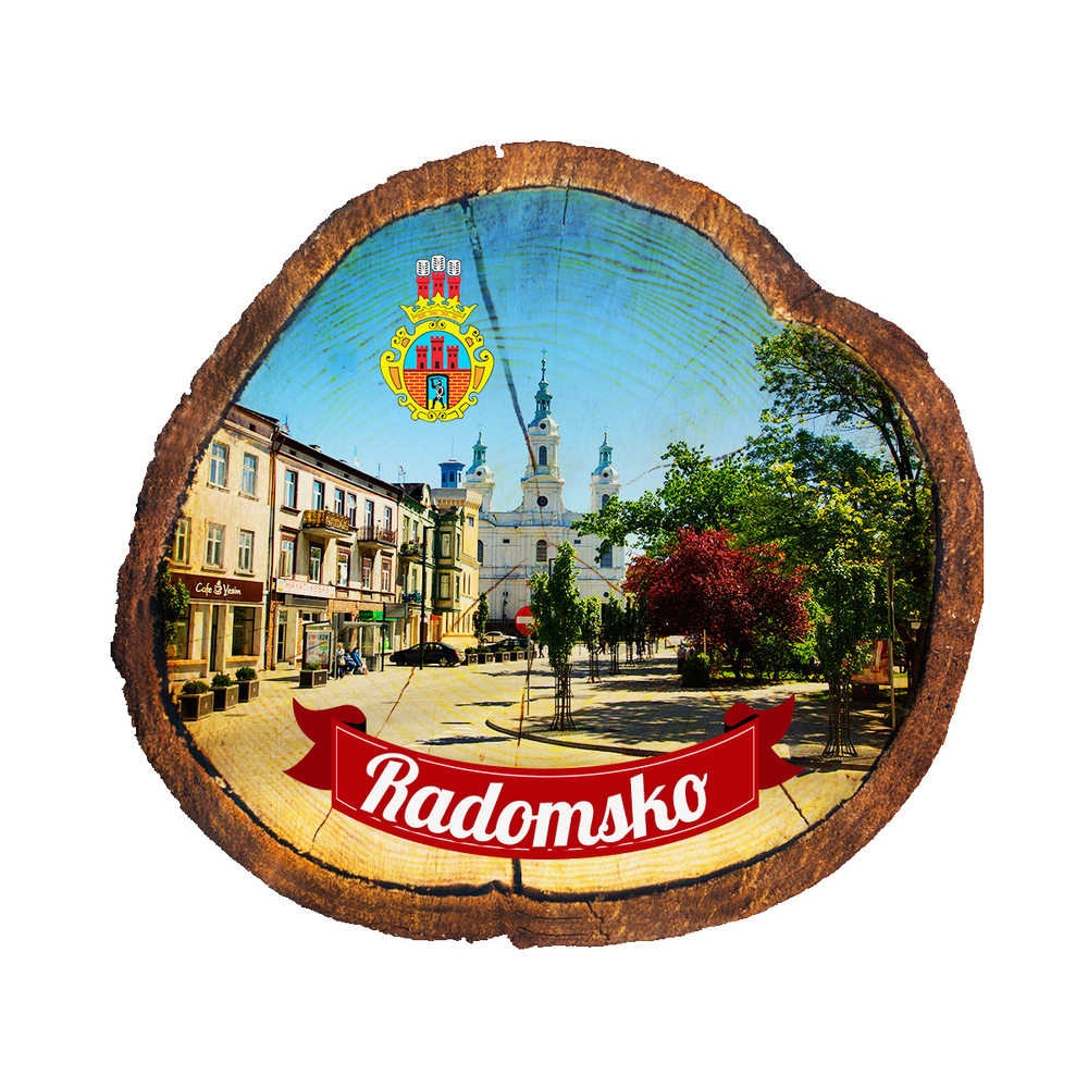Magnes drewniany pieniek Radomsko