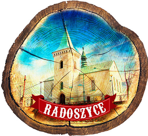 Magnes drewniany pieniek RADOSZYCE