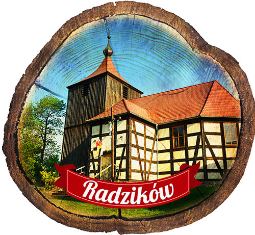 Magnes drewniany pieniek Radzików