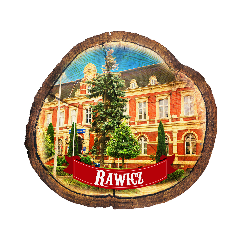 Magnes drewniany pieniek Rawicz