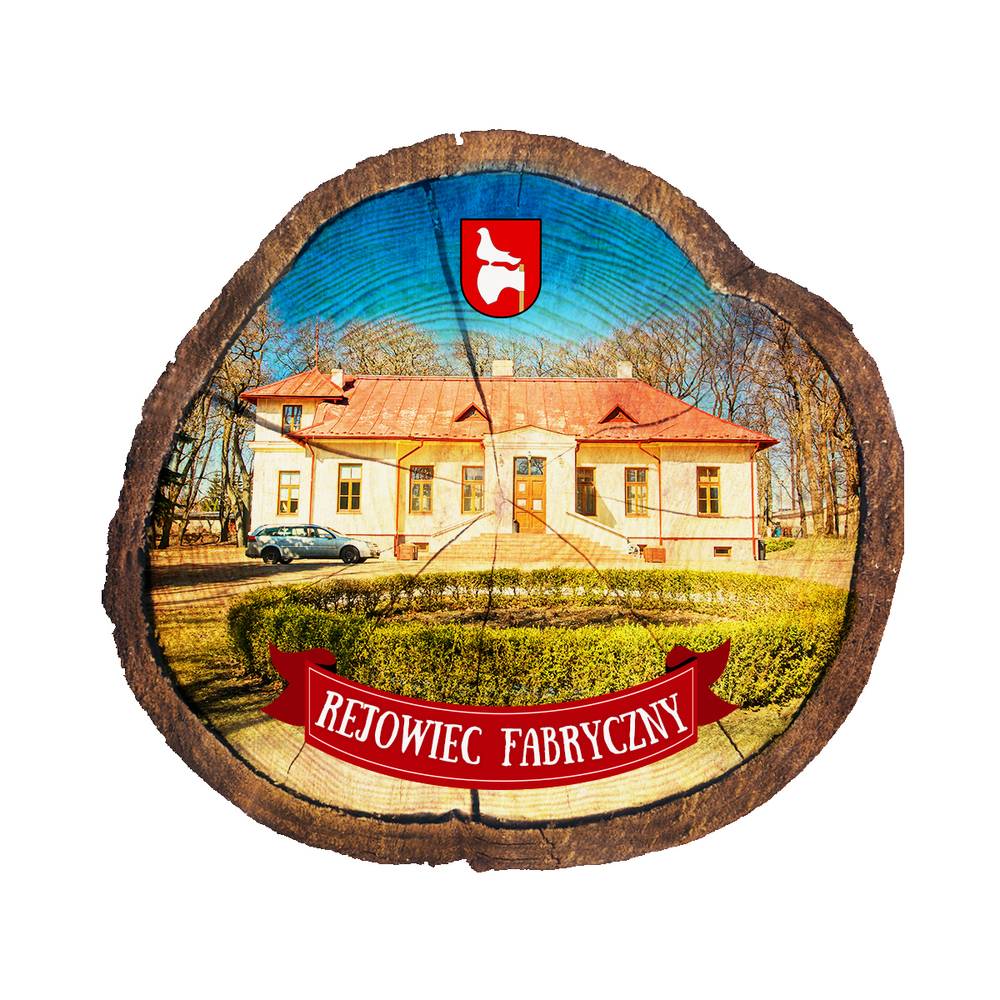 Magnes drewniany pieniek Rejowiec Fabryczny