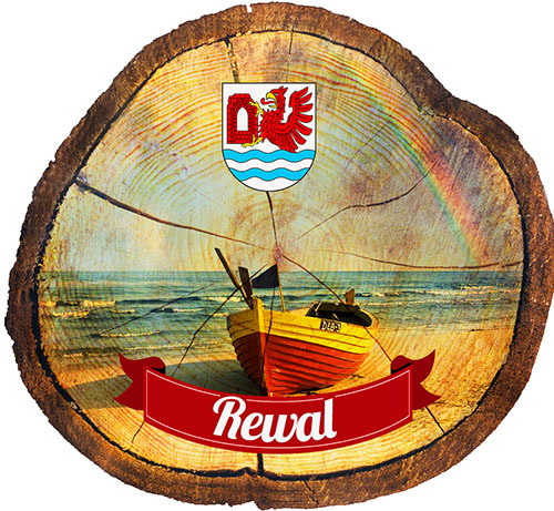 Magnes drewniany pieniek rewal