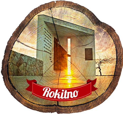 Magnes drewniany pieniek Rokitno