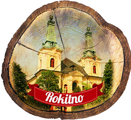 Magnes drewniany pieniek Rokitno