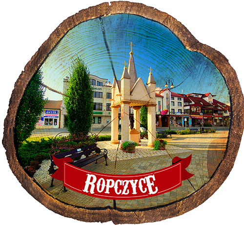 Magnes drewniany pieniek Ropczyce