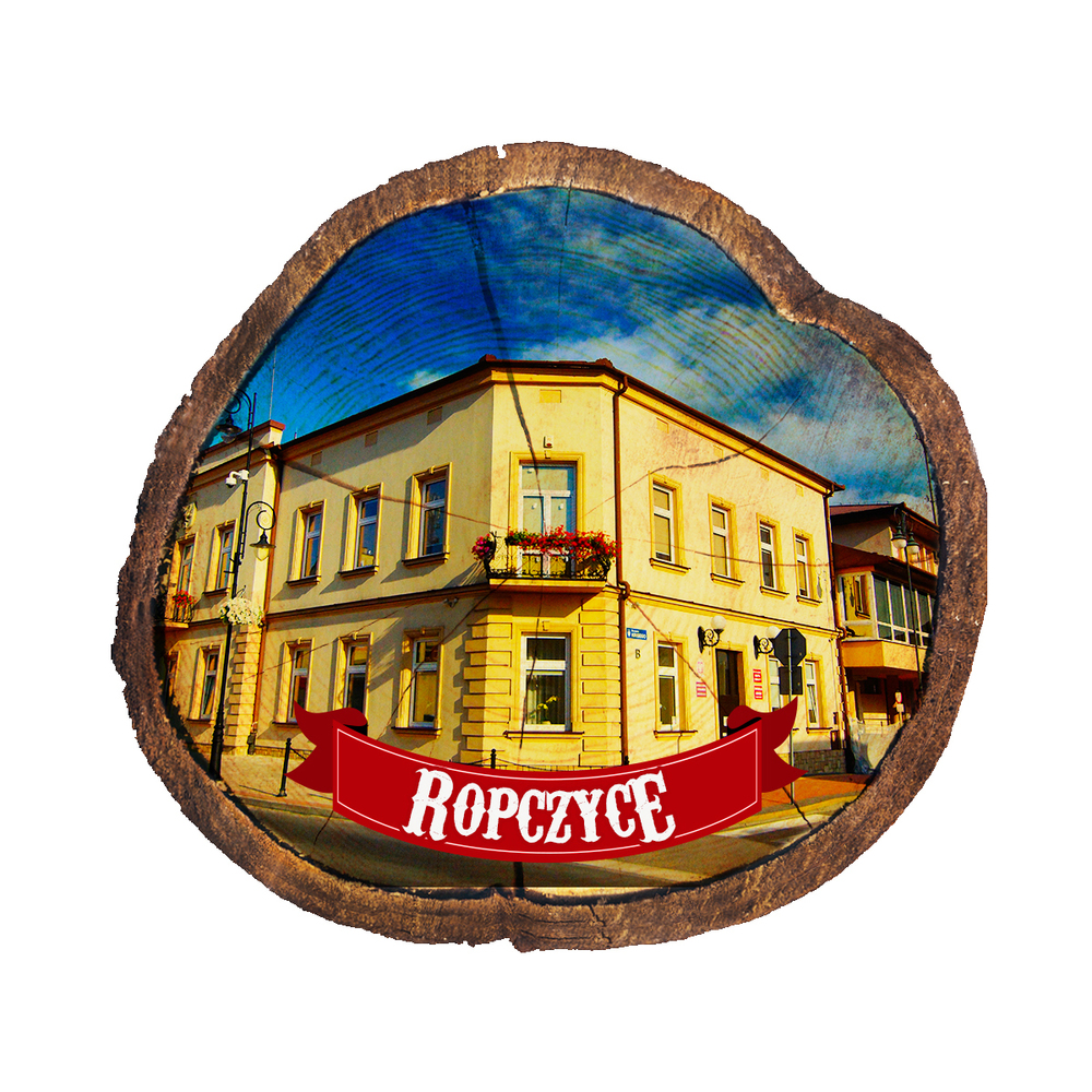 Magnes drewniany pieniek Ropczyce