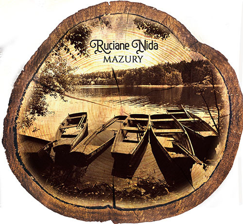 Magnes drewniany pieniek Ruciane-Nida
