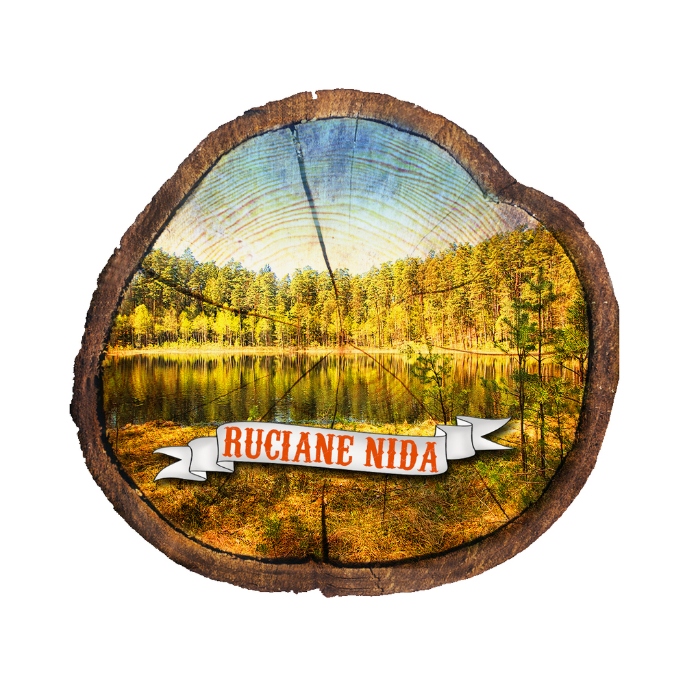 Magnes drewniany pieniek Ruciane-Nida