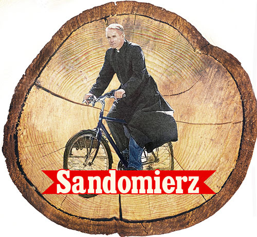 Magnes drewniany pieniek Sandomierz