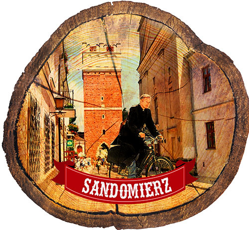 Magnes drewniany pieniek Sandomierz