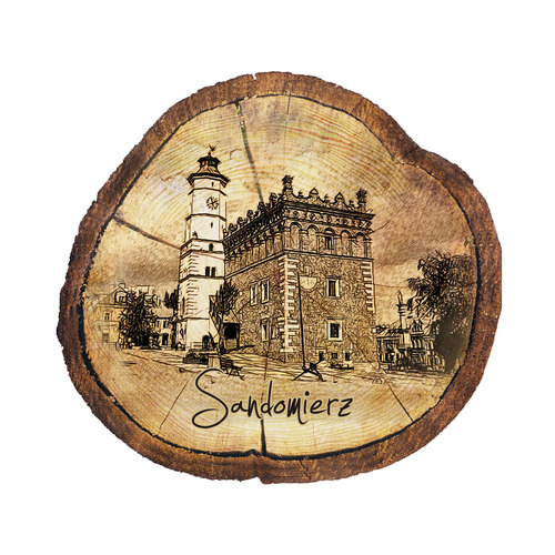Magnes drewniany pieniek Sandomierz
