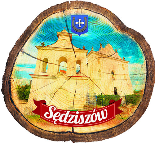 Magnes drewniany pieniek Sędziszów