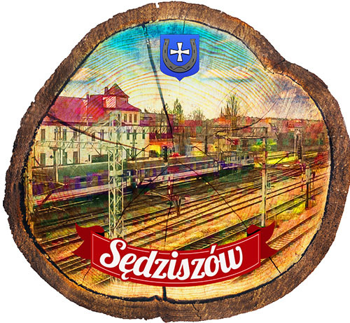 Magnes drewniany pieniek Sędziszów