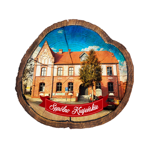Magnes drewniany pieniek Sępólno Krajeńskie