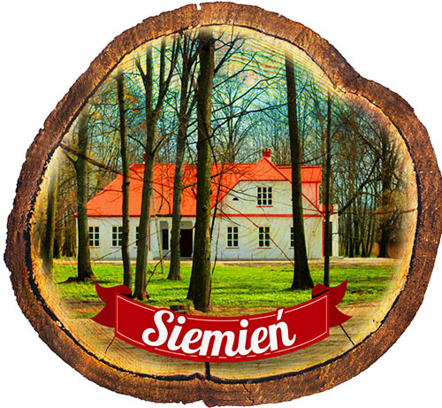 Magnes drewniany pieniek Siemień