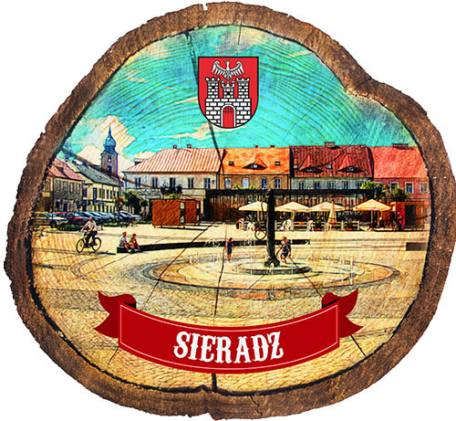 Magnes drewniany pieniek Sieradz