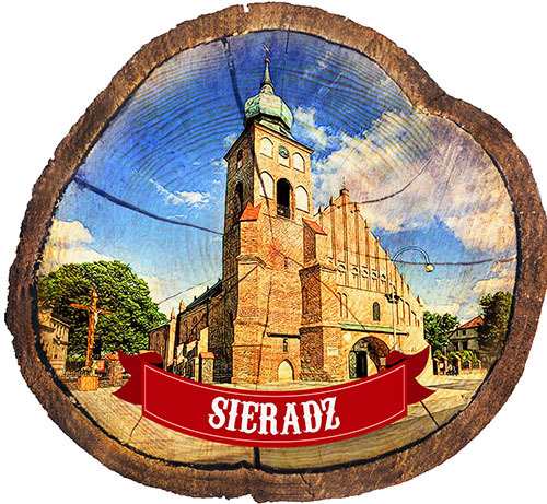 Magnes drewniany pieniek Sieradz