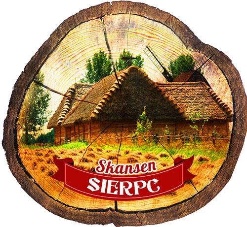Magnes drewniany pieniek Sierpc