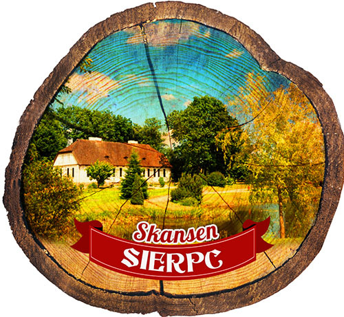 Magnes drewniany pieniek Sierpc