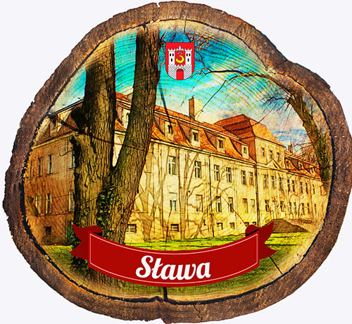 Magnes drewniany pieniek Sława