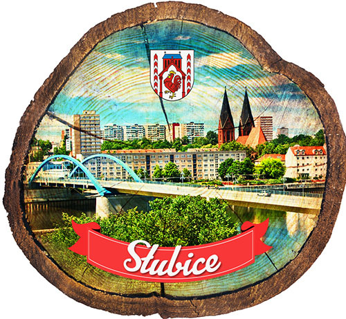 Magnes drewniany pieniek Słubice