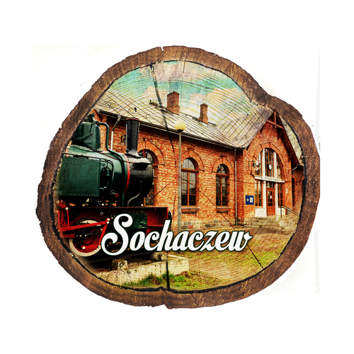 Magnes drewniany pieniek Sochaczew