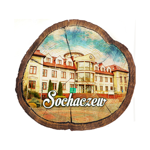 Magnes drewniany pieniek Sochaczew