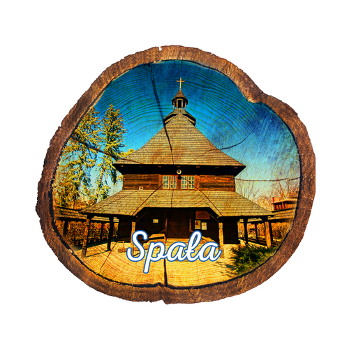 Magnes drewniany pieniek Spała