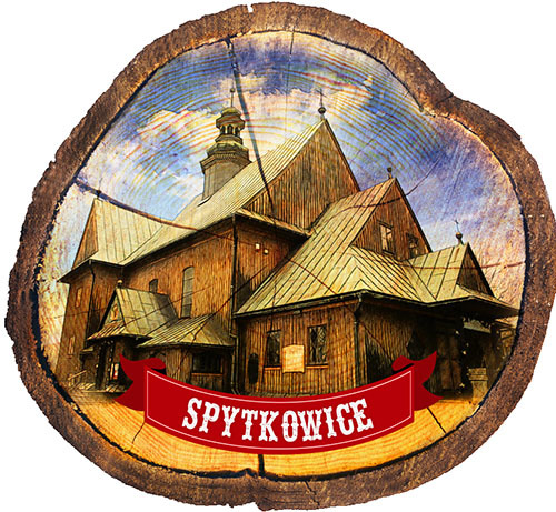 Magnes drewniany pieniek Spytkowice