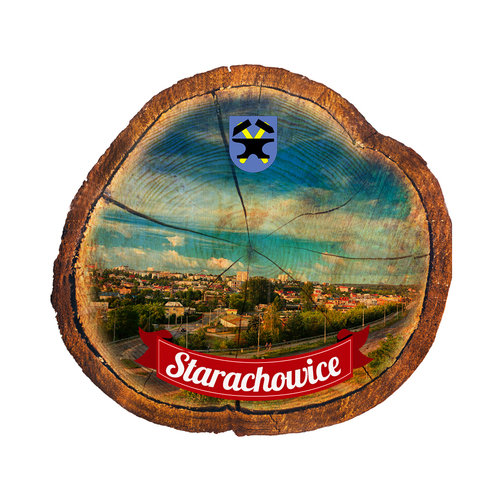 Magnes drewniany pieniek Starachowice